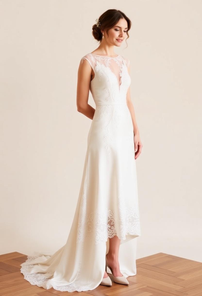 Vestido de noiva Curto Chique